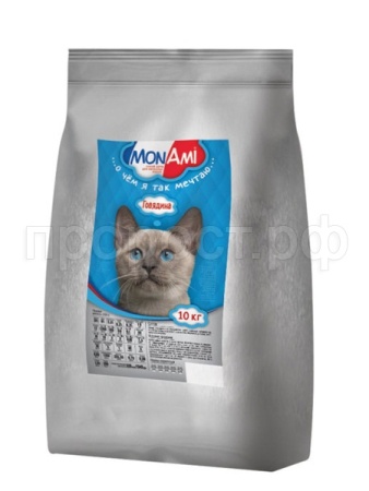 Корм для кошек МонАми Говядина 10кг
