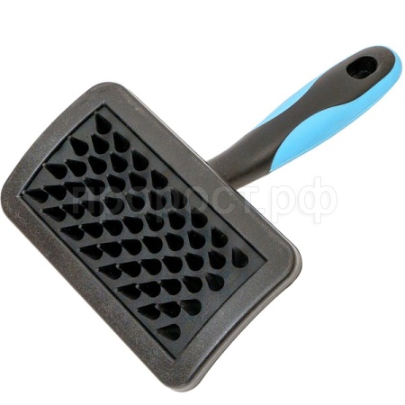 Щетка DeLIGHT резиновая средняя массажная длинный зуб 36836М (Б)/6/Пет Лайн