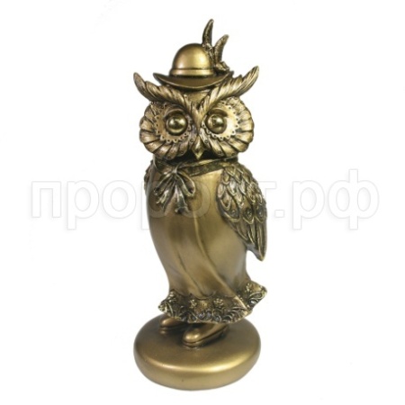 Сова в шляпке (золото) 713894/D147