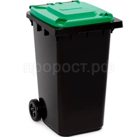 Бак 240л д/мусора черно-зеленый М5937 /1шт/ Альтерн