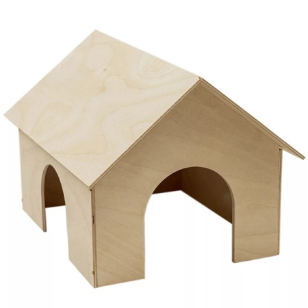 Игрушка для грызунов Домик деревянный для морской свинки простой 25*30*25см/8502 Игрушка для грызунов Домик деревянный для морской свинки простой 25*30*25см/8502