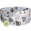 Лежанка овальная стеганая поролоновая хлопок Серые Мишки 42*34*18см/DONBARON
