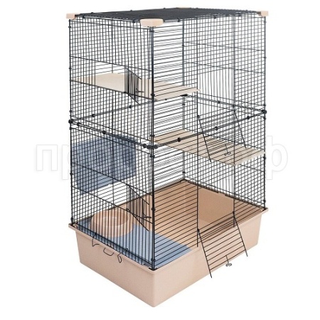 Клетка д/грыз CRAFT Шиншилла-2 58х40х65,5см разборная без наполнения беж-черн/43062беж-черн/Дарэленд