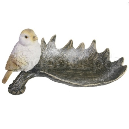 Подставка Лосиный рог с птичкой(акрил)L28W15H14 см 