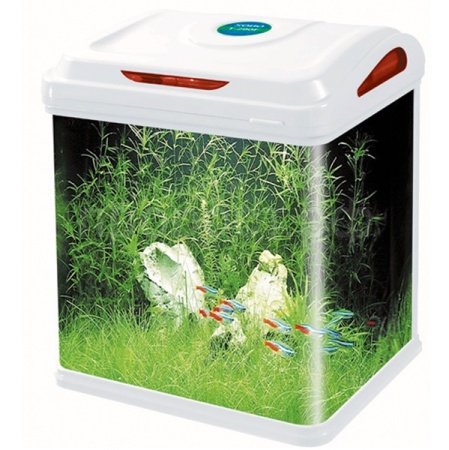 Аквариум 068 комплекс LED+top Filtr 15л белый/BARBUS