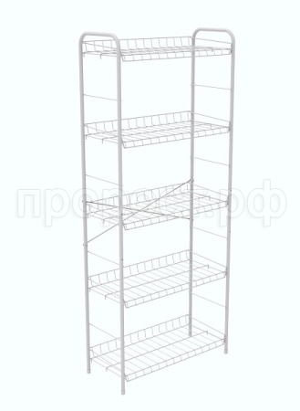 Стеллаж-полка 5-ти ярусная хозяйственная 66*28*156,5см серый СПУ2/С
