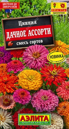 Цинния Дачное ассорти, смесь сортов 03г