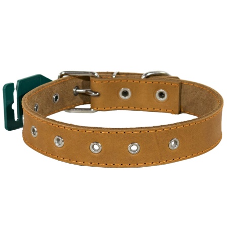 Ошейник кожа коричневый 1сл 30мм DONBARON