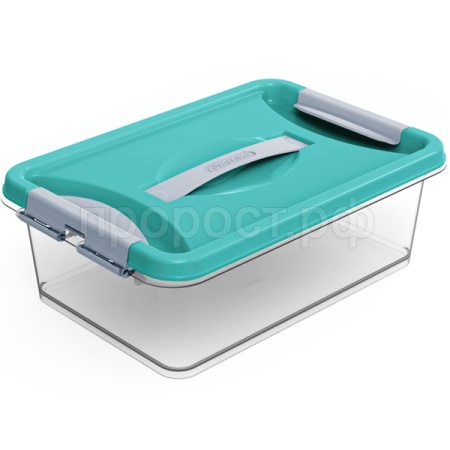 Контейнер д/хранения Клик 6л бирюзовый с защелками С272БИР Контейнер д/хранения Клик 6л бирюзовый с защелками С272БИР