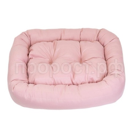 Лежанка ВАФЕЛЬКА прямоугольный 58*51*11см розовый/93532роз/Дарэлл