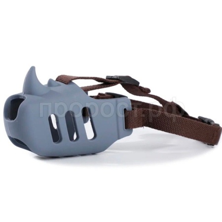 Намордник Носорог M длина носа 7,5см обхват носа 27-31см НН-27 серо-голубой