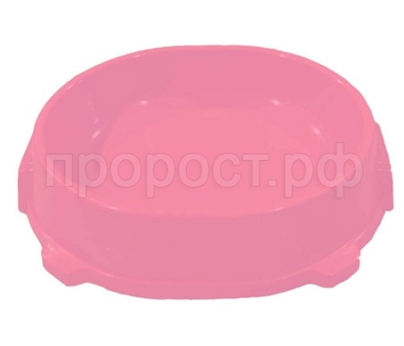 Миска пластик д/кошек 0,22л нескользящая розовая/FG17905/Гризли