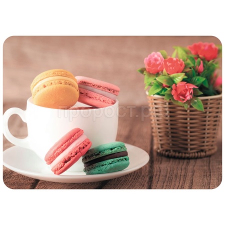 Салфетка сервировочная Макаруны 40*28см пластик 312340