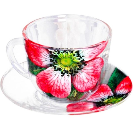 Чайная пара Живая природа Китайская роза /337-Д  Чайная пара Живая природа Китайская роза /337-Д