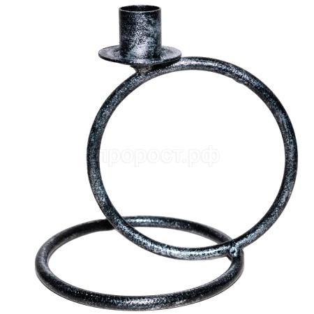 ДЕКОР Подсвечник Кольцо 1свеча антик серебро РЗДИ/1шт