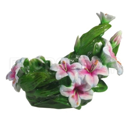 Подставка под бутылку Лилии (розовые) L28W20H20см 713400/I047 Подставка под бутылку Лилии (розовые) L28W20H20см 713400/I047