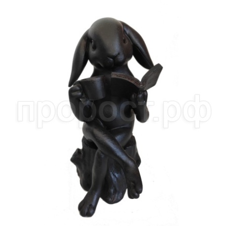 Зайка читает (черный) L21W17H41 718257/D219 Зайка читает (черный) L21W17H41 718257/D219