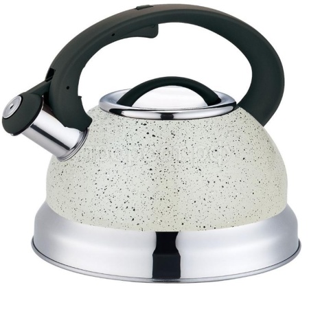 Чайник 2,5л со свистком индукц. белый мрамор /КТ-133С/12шт/К