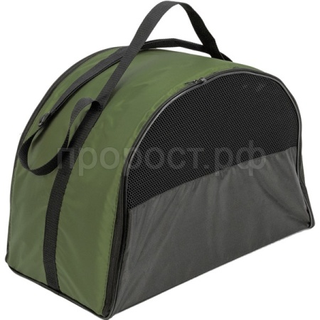 Сумка переноска ЧИП Конверт-Полукруг №4 раскладная с карманом и ремнем51*28*34см зеленая/9059/Дарэлл