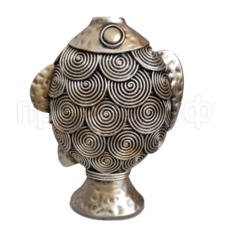 Ваза рыбка круглая (золото+серебро) 718518/I171