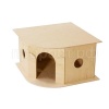 Игрушка для грызунов Домик деревянный для морской свинки угловой 30*30*18см/8555 Игрушка для грызунов Домик деревянный для морской свинки угловой 30*30*18см/8555