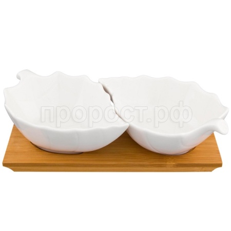 Набор салатников (2шт) Листок на поставке 188-48004  Набор салатников (2шт) Листок на поставке 188-48004