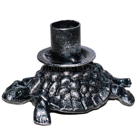 ДЕКОР Подсвечник Черепаха антик серебро РЗДИ/1шт