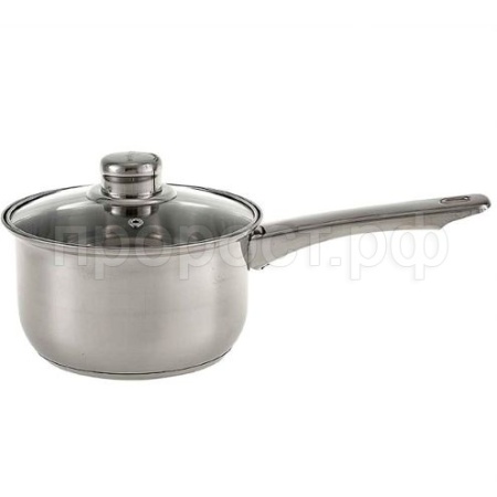 Ковш 1,9л нерж. стали 24*10,5см со стеклянной крышкой BE-155/2 /12шт/ Webber