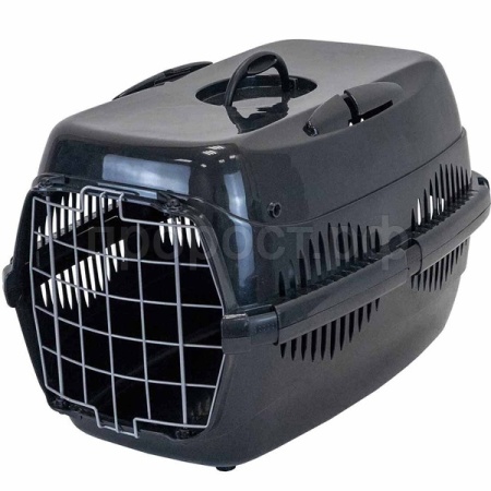 Переноска Спутник №3 ZooM с металлической дверцей черн-черн до 15кг 58*41*33см/4292/Дарэлл