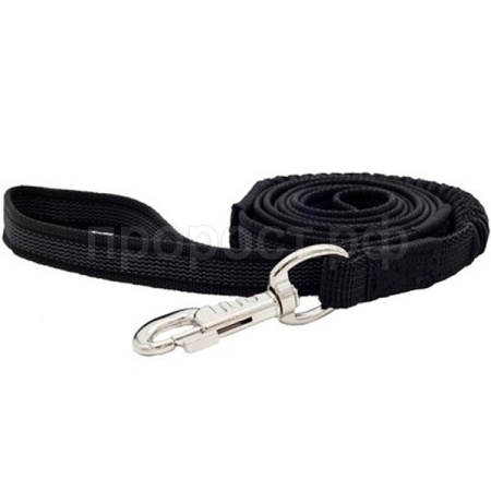 Поводок нейлон 20мм двухсторонний латекс.нить с буферной резинкой черный 2м/19100805-07/Каскад